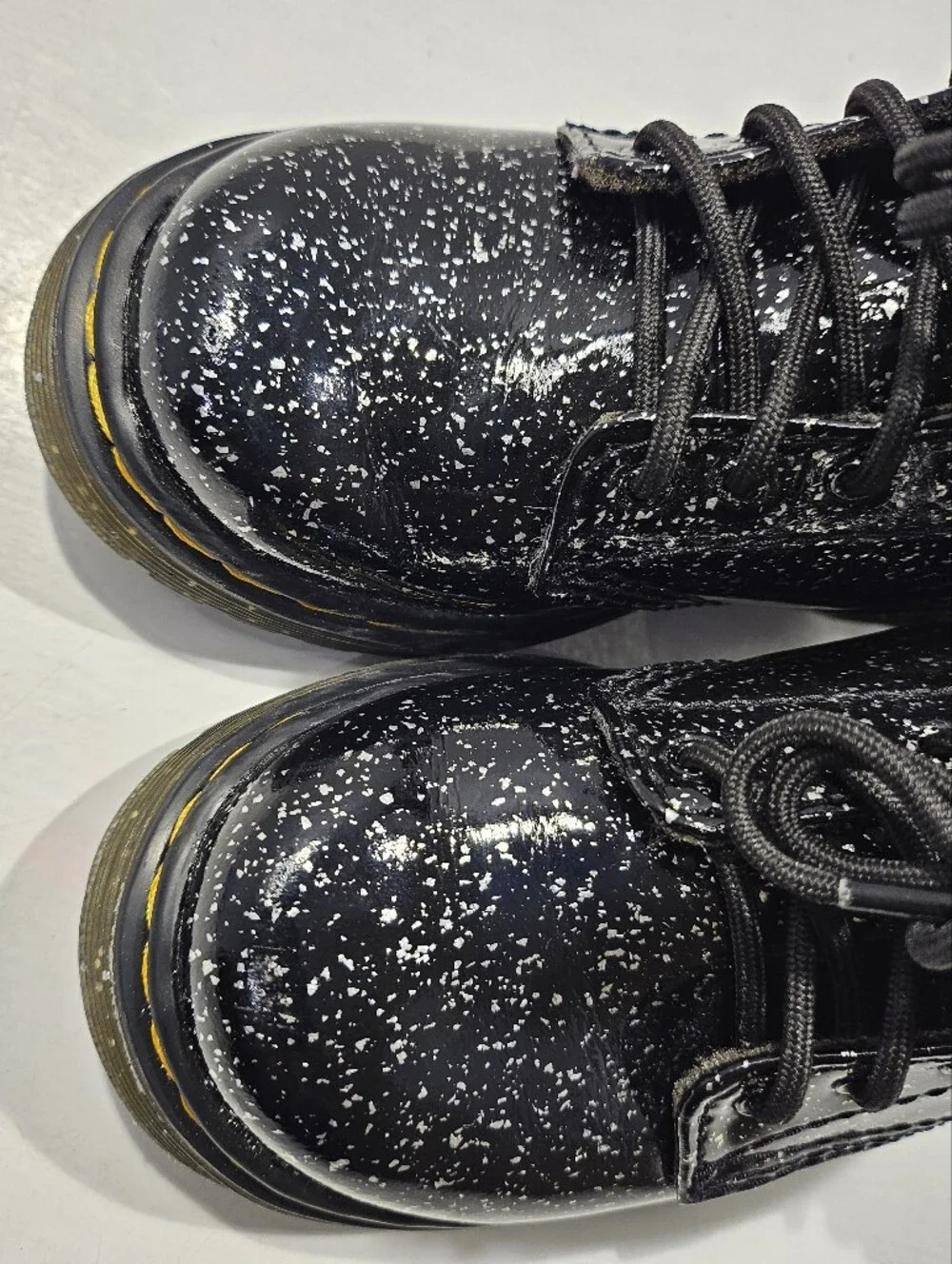 DR MARTENS BABY TODDLER 1460 LACE UP COSMIC GLITTET ANKLE BOOT SIZE 9